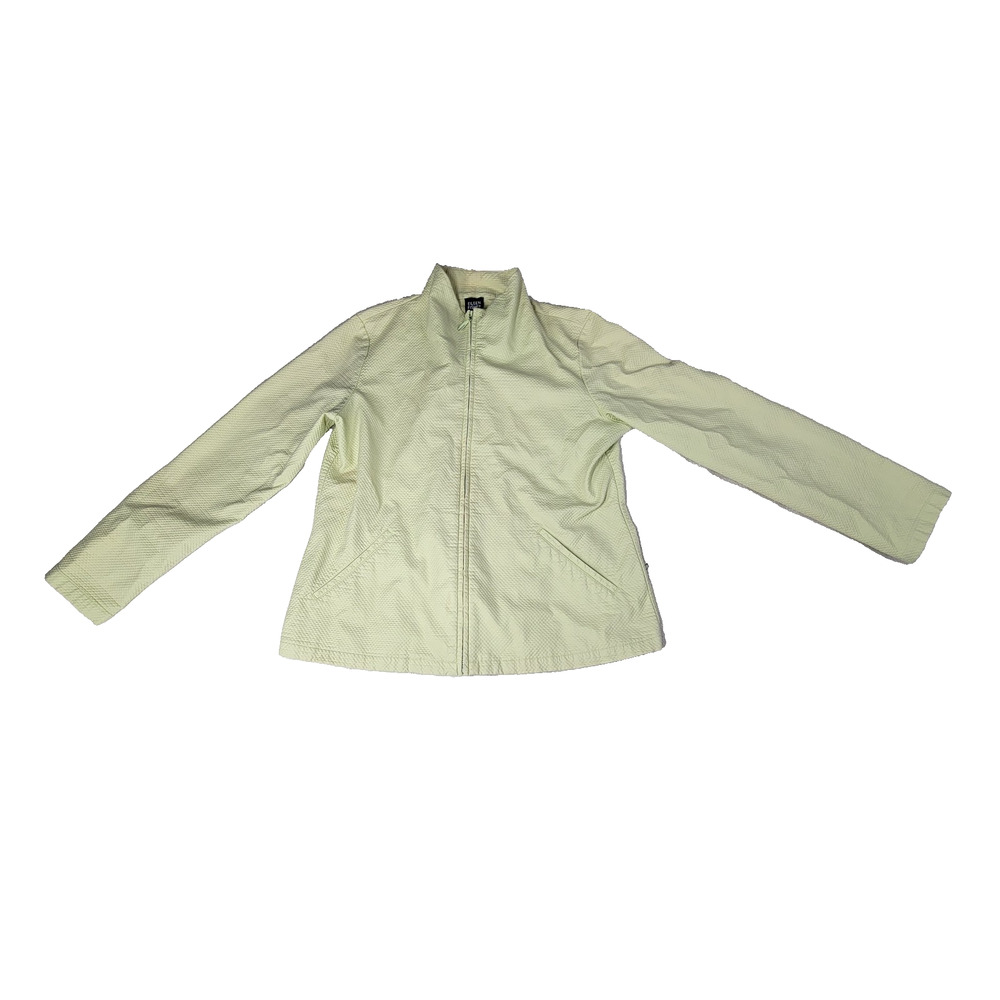 Eileen Fisher Jacket Womens Sz Small Green Fall Winter Collared Exercise Gym